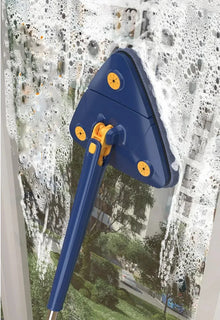 Triangle 360 Cleaning Mop Telescopic Household Ceiling Cleaning Brush Tool Self-draining To Clean Tiles and Walls