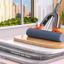 Mini Mop Self Squeeze Mop Powerful Folding Household Clean Tools No Hand Wash Strong Absorbent Mop for Bathroom Kitchen Desktop