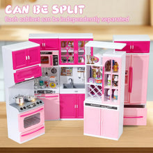 Pink Kitchen Combo Pretend Play 5-Piece Toy Set with Lights and Sounds, For Girls, Christmas/Halloween/Thanksgiving/New Year