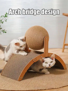 ARTLION Cat Scratching Ball, Cat Scratching Board, Cat Toy Ball, Cat Toy with Ball, Suitable for Cats and Dogs, Dog Toy