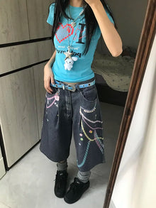 Y2k American Vintage Bootcut Jeans Full Length Distressed Subculture Denim Punk Style Retro Slim Zipper Mid Waist 2025 Autumn