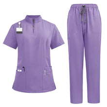Women Hospital Doctor Workwear Unisex Medical Uniforms for V-neck Nurse Scurbs Set Oral Dental Surgery Work Uniform Short Sleeve