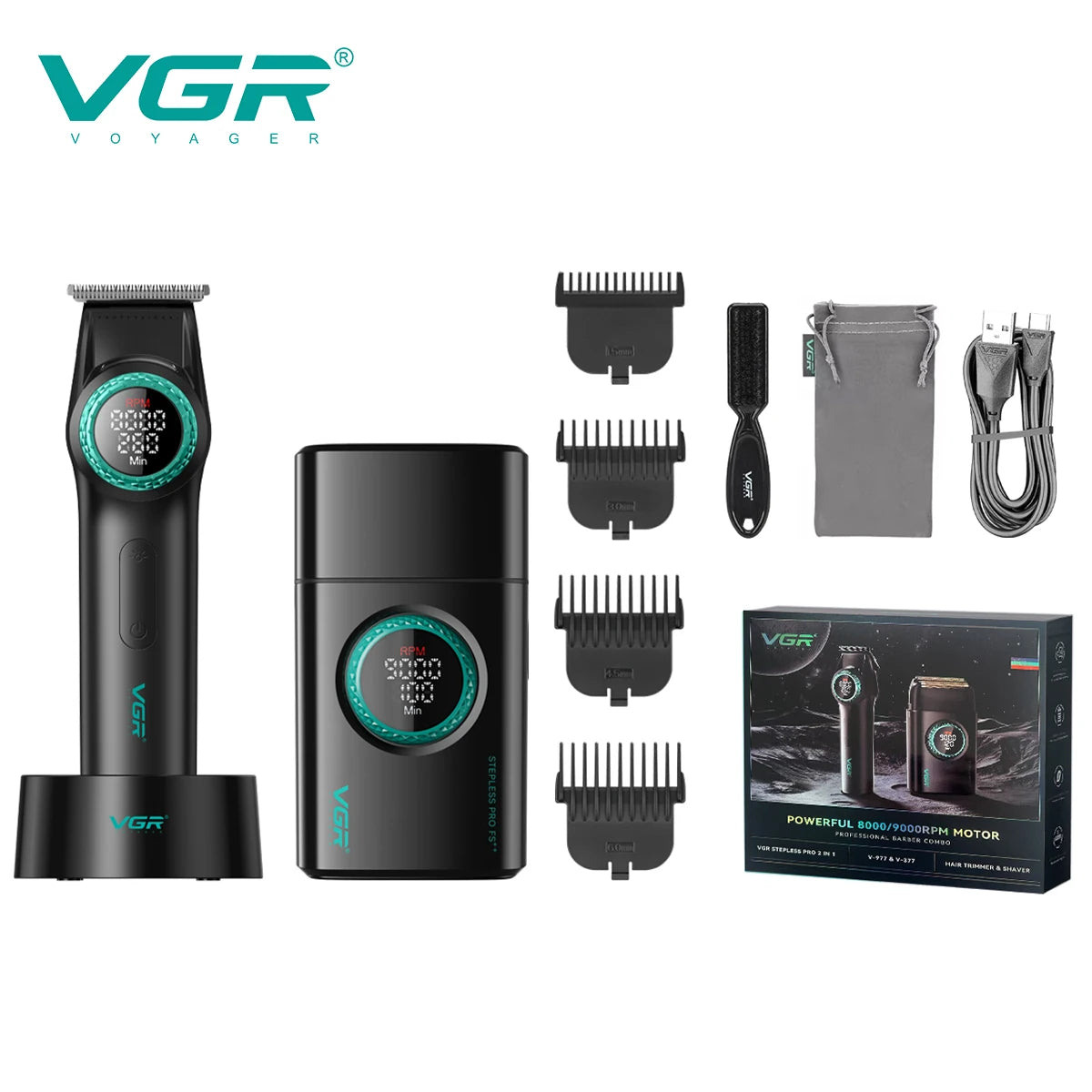 VGR 977 377 Hair Trimming Set Mens Clipper Electric Shaver