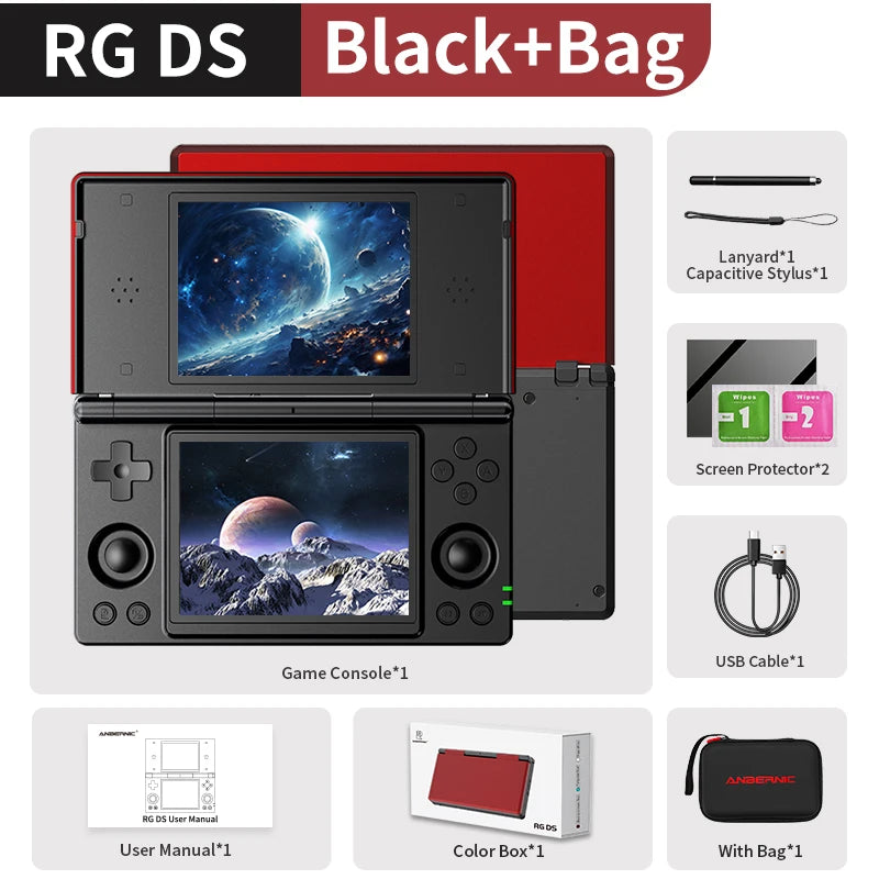 Anbernic RG DS Handheld 4 Inch IPS Dual Screen Android