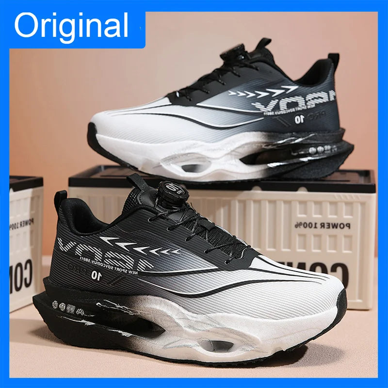 Unisex Sports Shoes Soft Rebound Thick Sole Lightweight Professional Running Fashionable Mesh Breathable Training Shoes for Men