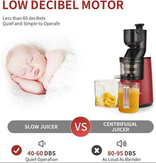 220V Cold Press Juicer Home Slag Separation Ginger Fruit Vegetable Juice Extractor Multifunctional Fruit Slow Juicer Automatic