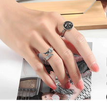 Retro Half Angel Half Demon Wings Creative Ring For Men Women Punk Gothic Open Ring Handmade Jewelry Unisex Accessories Lovers