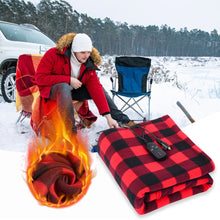 Car Electric Heated Blanket Body Warmer Blanket Fast Heating 12V Soft Heating Mat 9 Adjustable Temperature for Car Camping