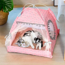 Cat Tent Cute Princess Cat Bed Cat Torn Flower Tent Foldable Cat Tent Four Season Universal Pet Supplies Pet Mosquito Net Winter
