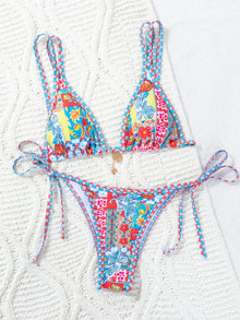 "2026 New Triangle Bikini Set - Floral Print Push Up Swimsuit & Brazilian Bottoms"