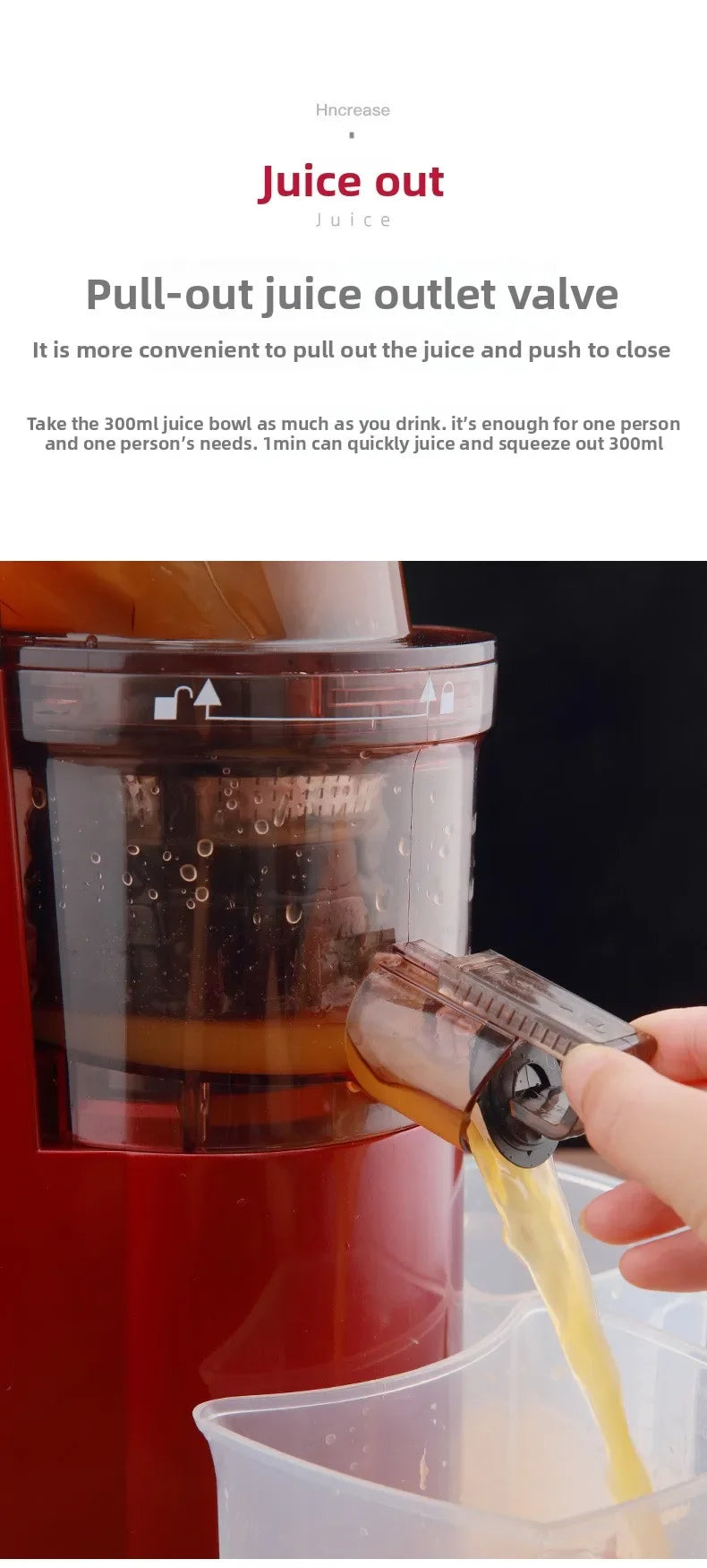 220V Cold Press Juicer Home Slag Separation Ginger Fruit Vegetable Juice Extractor Multifunctional Fruit Slow Juicer Automatic