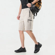 Summer Quick Dry Cargo Shorts Mens Lightweight Work Cargo Shorts Multi Pockets Waterproof Outdoor Hiking Fishing Shorts Male