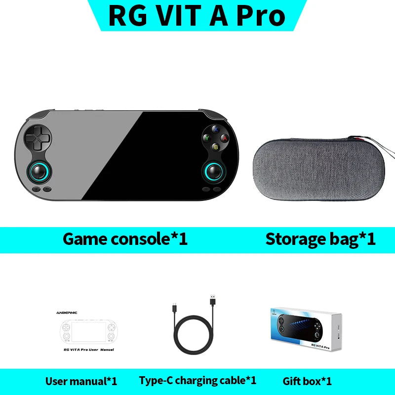 ANBERNIC RG VITA / RGVITA Pro Handheld Game Console IPS Touchscreen 5000mAh Video Gaming Player Supports AI Streaming RixelHK