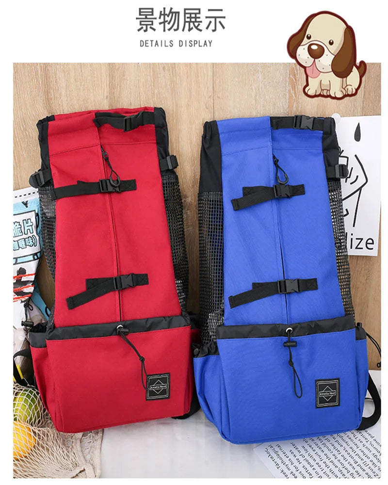 Dog Backpack Carrier Open Top Pet Travel Bag Breathable Washable Portable Outdoor Cycling Shopping Puppy Cat Backpack Pet