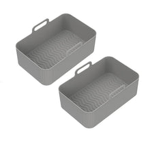 1/2PCS Reusable Air Fryer Silicone Tray Dish Dual 2 Basket Baking Pan Oven Pot Plate Liner Dual Air Fryer Accessories For Ninja