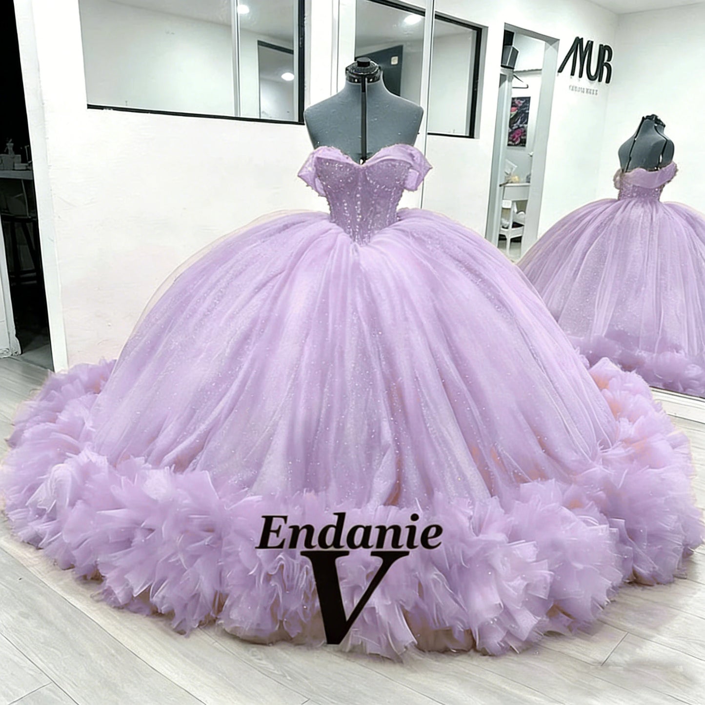 Vendanie Princess Sweetheart Ball Gowns Quinceanera Dresses for Girls Off the Shoulder Lace up Vestido De Quinceanera Customized