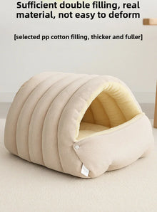 Cat Nest Four Seasons Universal Removable and Closed Cat Bed Winter Dog Nest Warm Sleeping Bag with Thick Velvet Pet Supplies