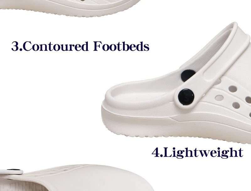 Non-slip Doctor Work Shoes Step-in Medical Clogs Premium Operating Room Shoes EVA Hospital Scrub Clogs Soft Dentist Vet Slippers