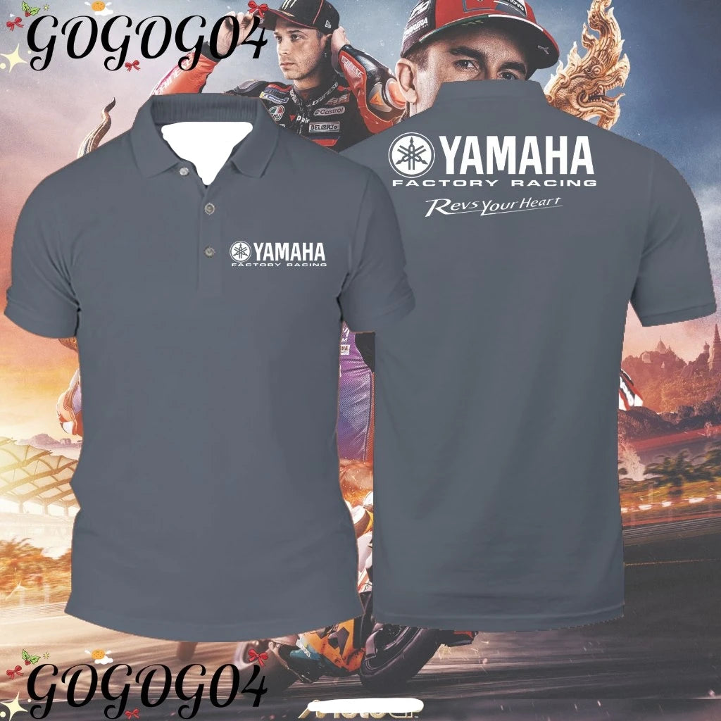 YAMAHA Motorcycle Racing Team Polo Shirt Exclusive Racing Version MXGP Off-Road Riding Short Sleeve Venue Uniform Work Shirt