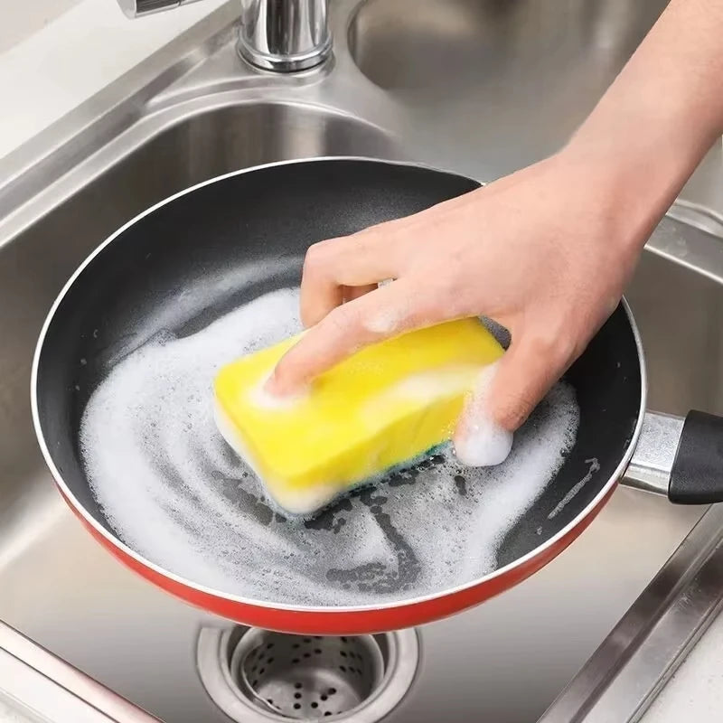10/5/1Pc Kitchen Dishwashing Sponge Soft Absorbent Clean Rub Pot Rust Scouring Pad Removing Kits Household Cleaning Brush Sponge