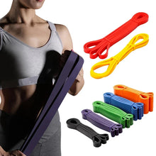 New 1Pcs Tough Latex Resistance Band Elastic Exercise Strength Pull-Ups Auxiliary Band Fitness Equipment Strengthening Train