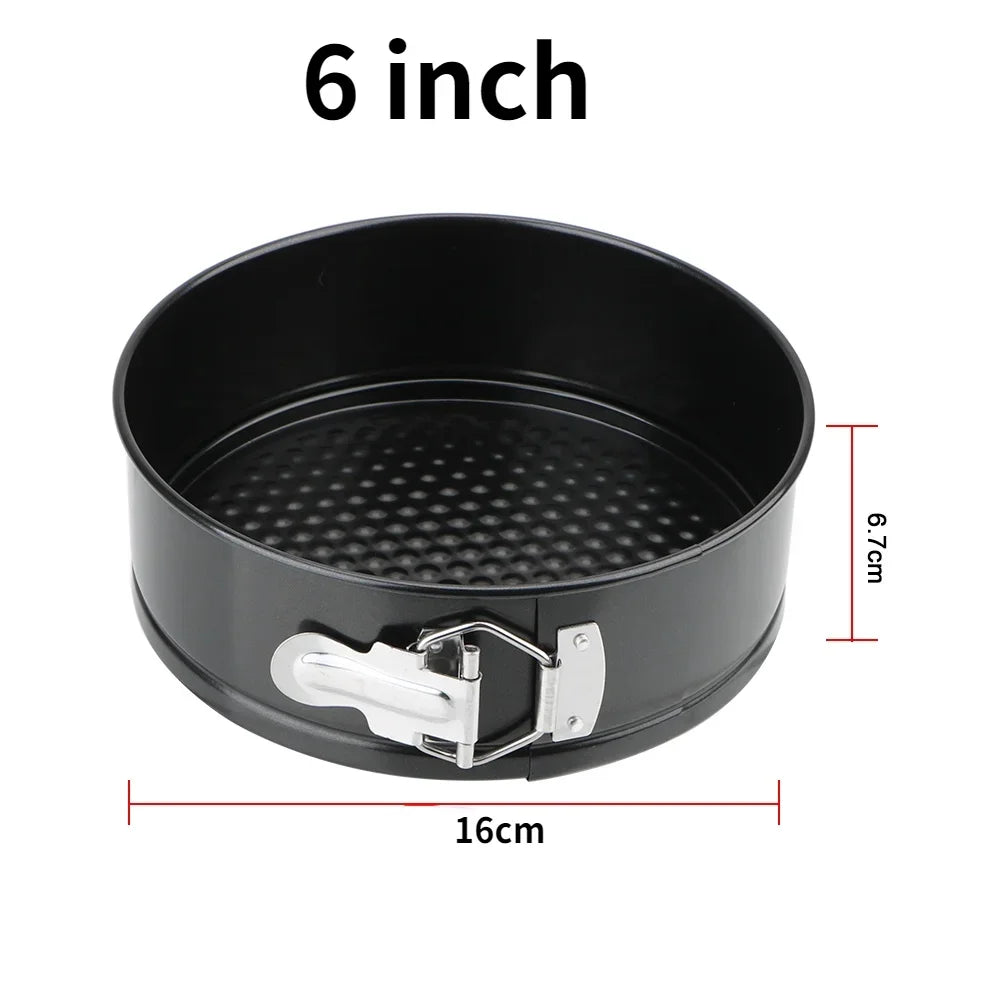 Removable Bottom Non-Stick Metal Bake Mould Round Cake Pan Bakeware  Carbon Steel Cakes Molds Kitchen Accessories