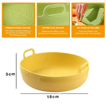 New Silicone Air Fryers Oven Baking Tray Basket Reusable Airfryer Pan Liner Mold Pizza Mat Replacement Grill Pan Accessories