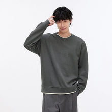 Semir Hoodie Men Color Block Fake Two Piece 2025 Autumn New Textured Letter Jacquard Casual Top