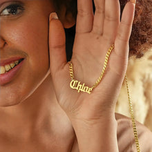 Handmade Custom Old English Letter Necklace, Personalized Stainless Steel Jewelry, Perfect Gift for Anniversaries, Weddings