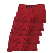 5 Pcs Thin Style Men's High Elastic Plain Color Comfortable Boxer Briefs Panties Breathable Pantyhose