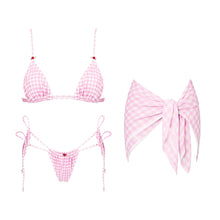 Plaid Print 2026 Sexy Women Swimsuit Swimwear Female Thong Bikini Set Biquini Bathing Suit Print Swimming Suits Beachwear