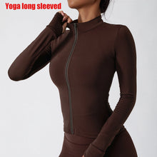 Womens Yoga Long Sleeve Zip Sports Jacket Slim Fit