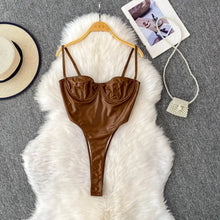 Chic Off Shoulder PU split basics Camis Fashion Fairy Tank Top Women Summer Crop Top  Bodysuits Hotsweet Streetwear
