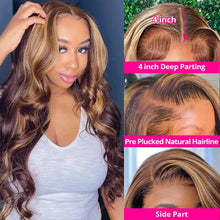Highlight Wig Human Hair 13x6 Hd Lace Frontal Wig 13x4 Honey Blonde Body Wave Lace Glueless Front Wigs Woman Brazilian Remy Hair