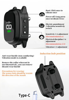 YHLC Automatic Anti Barking Dog Collar, Rechargeable Bark Stopper, Stop Barkin, Electric Training Collar for Dog