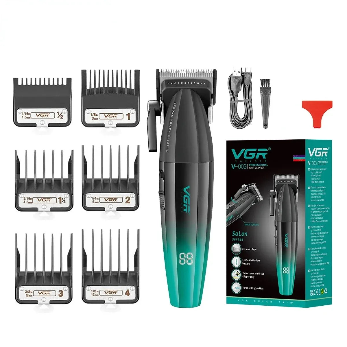 VGR Hair Clippers 9000 RPM Professional Trimmer for Men