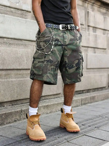 Men's Casual Camouflage Print Denim Cargo Shorts Jorts For Summer, Camo Shorts Jorts For Men Going Out Hang Out Commute Street