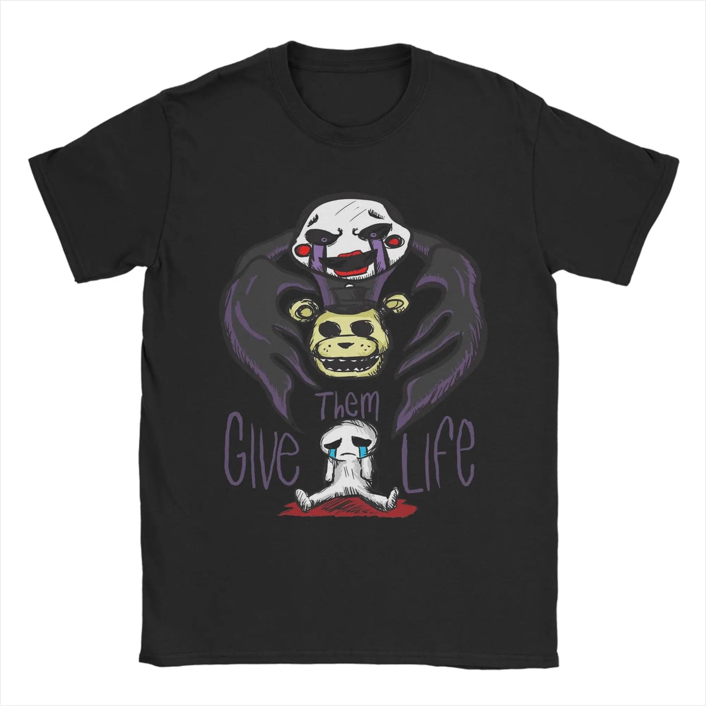 Men's T-Shirt FNAF At Freddys Amazing Cotton Tee Shirt Short Sleeve  T Shirts Crewneck Tops Plus Size