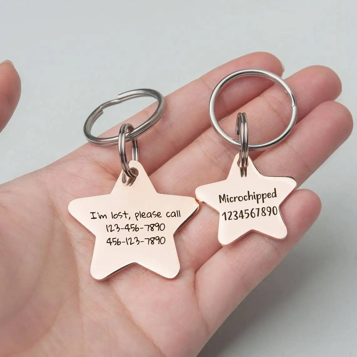 Personalized Engraved Pet ID Name Cat Dog Pet ID Anti-lost Tag Pendant for Cat Puppy Dog Collar Tag Keyring Bone Pet Accessories