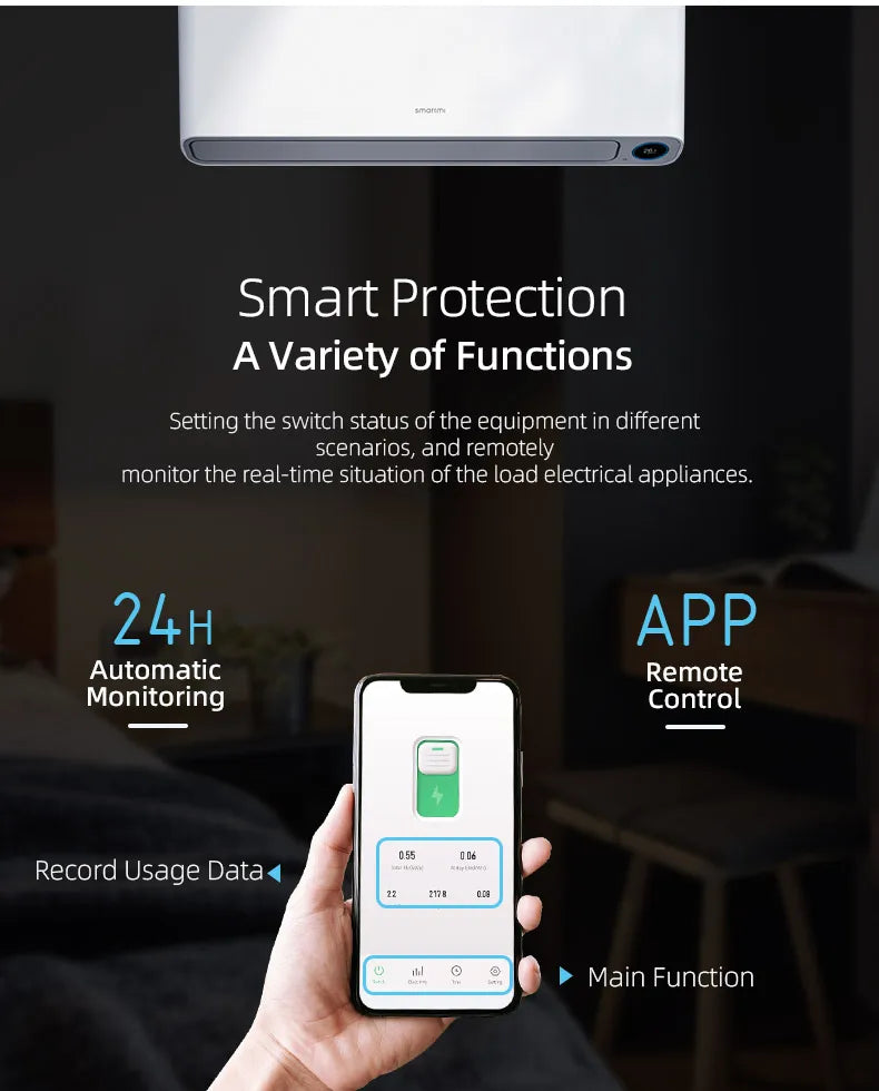 TUYA WIFI Smart Circuit Breaker Energy Meter 1P 16A DIN Rail for Smart Home Wireless Remote Control Smart Switch by APP TONGOU
