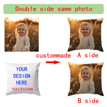 Custom Picture Printed Cushion Cover Pet Personal Life Photos Pillow Cover Custom 100% Polyester Pillowcases In Various Sizes