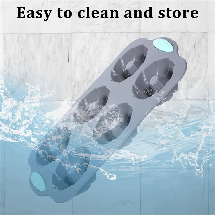 Silicone Fluted Cake Pans Non-Stick Kitchen Oven Baking Pans Easy Release Oven Cake Molds with Muffin Pan Donut Pan Loaf Pan
