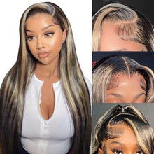 1B/27 Highlight Blonde Lace Front Wig Human Hair 13x6 Wig Human Hair Black and Blonde Lace Front Wigs Human Hair PrePlucked 200%