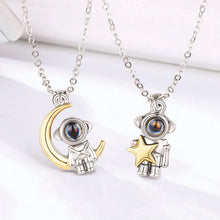 Personalized Photo Projection Necklace Custom Picture Astronaut Star Moon Necklace Customized Birthday Memorial Gifts for Women