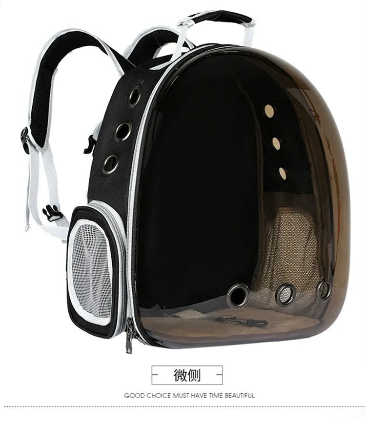 Pet carrying bag space  Space capsule dual-shoulder backpack  Breathable transparent backpack  Cat and dog transportation bag