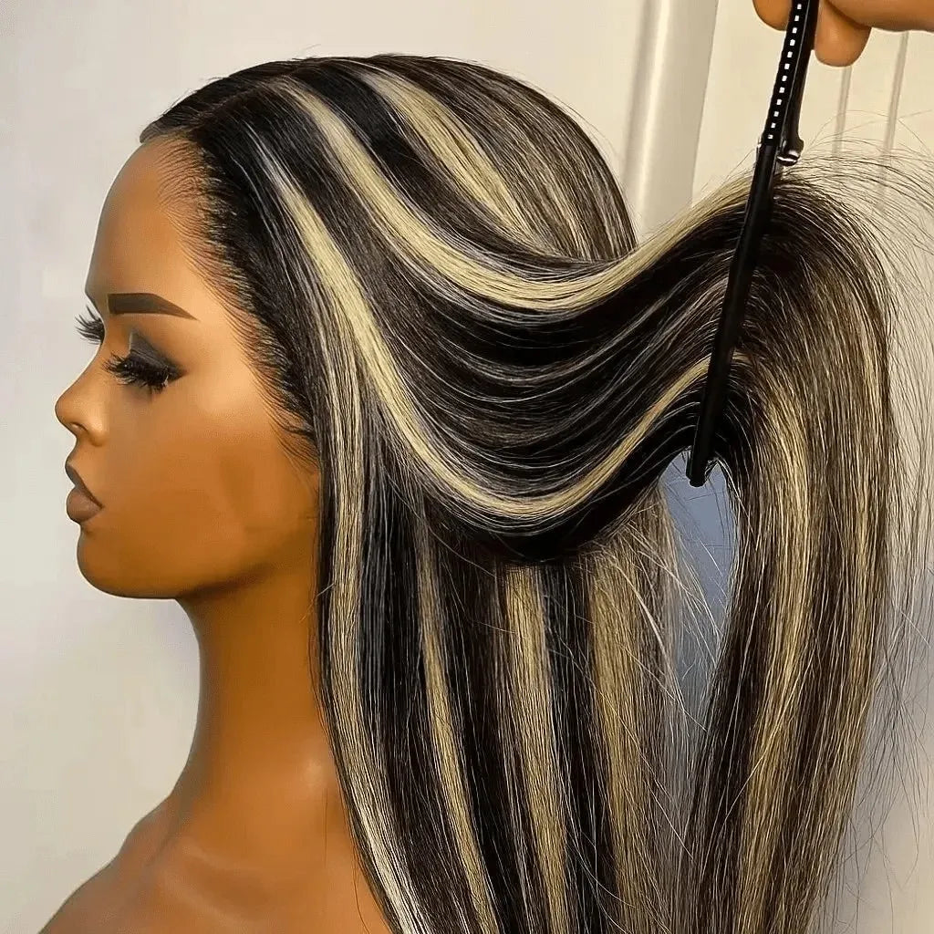 1B/27 Highlight Blonde Lace Front Wig Human Hair 13x6 Wig Human Hair Black and Blonde Lace Front Wigs Human Hair PrePlucked 200%