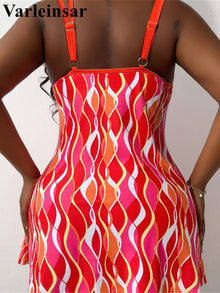 Plus Size Printed Two Piece Bikini Set For Women 0XL To 4XL