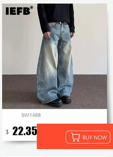 IEFB Summer New Men's Cropped Shorts Minimalist American Casual Wide Leg Pants High End Cotton Twill Soft Basic Bottoms 9X2789