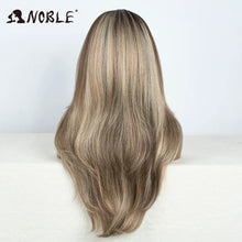 Noble 26 Inch Synthetic Lace Front Wig Ombre Blonde Cosplay