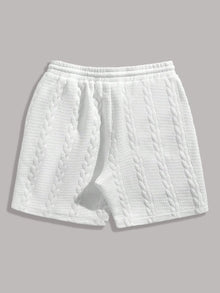 Men's White Drawstring Casual Shorts Summer Loose Breathable 5 Inch Shorts
